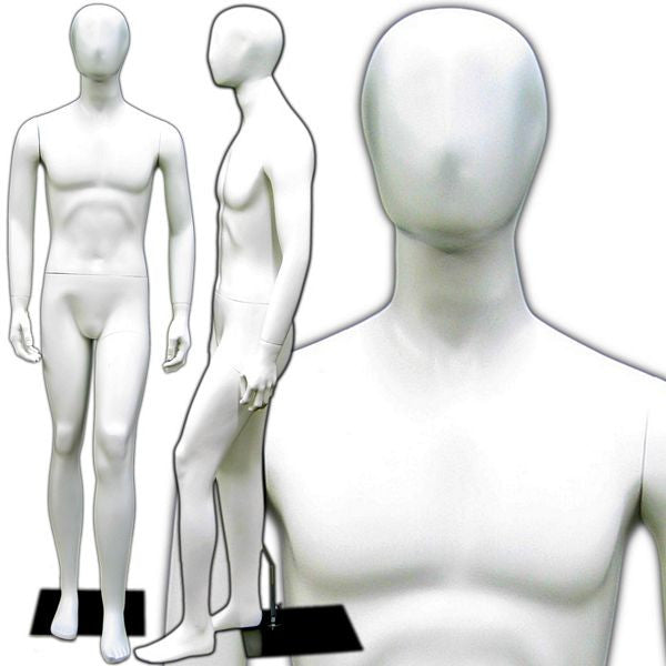 MN-145 Egghead Male Mannequin with Abstract Face - DisplayImporter