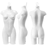 MN-220 3/4 Female Round Body Hanging Plastic Mannequin Form - DisplayImporter