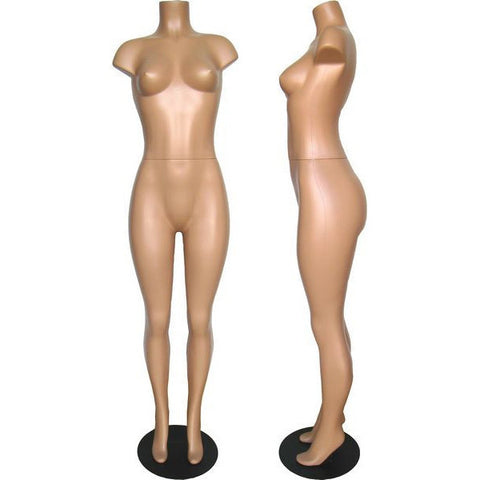 MN-236 Brazilian Plastic Full Body Female Torso Mannequin Form - DisplayImporter