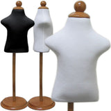 MN-302 Infant Baby Child Dress Dress Form with Adjustable Wood Stand (Sizes 6m-12m) - DisplayImporter