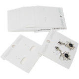 PG-016 100 pcs White Plastic Hanging Earring Jewelry Cards 2" x 2" - DisplayImporter