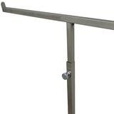 RK-014 Brushed Chrome 2 Arms Jewelry/Scarf T-Bar Display Stand with Adjustable Height - DisplayImporter