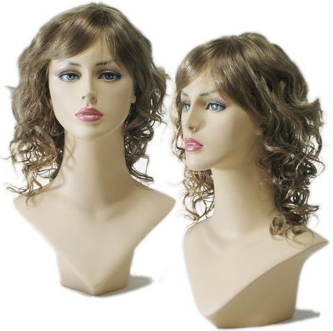 WG-031 Curly Ash Brown Female Wig - DisplayImporter